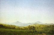 Caspar David Friedrich Bohemian Landscape with the Milesovka china oil painting artist
